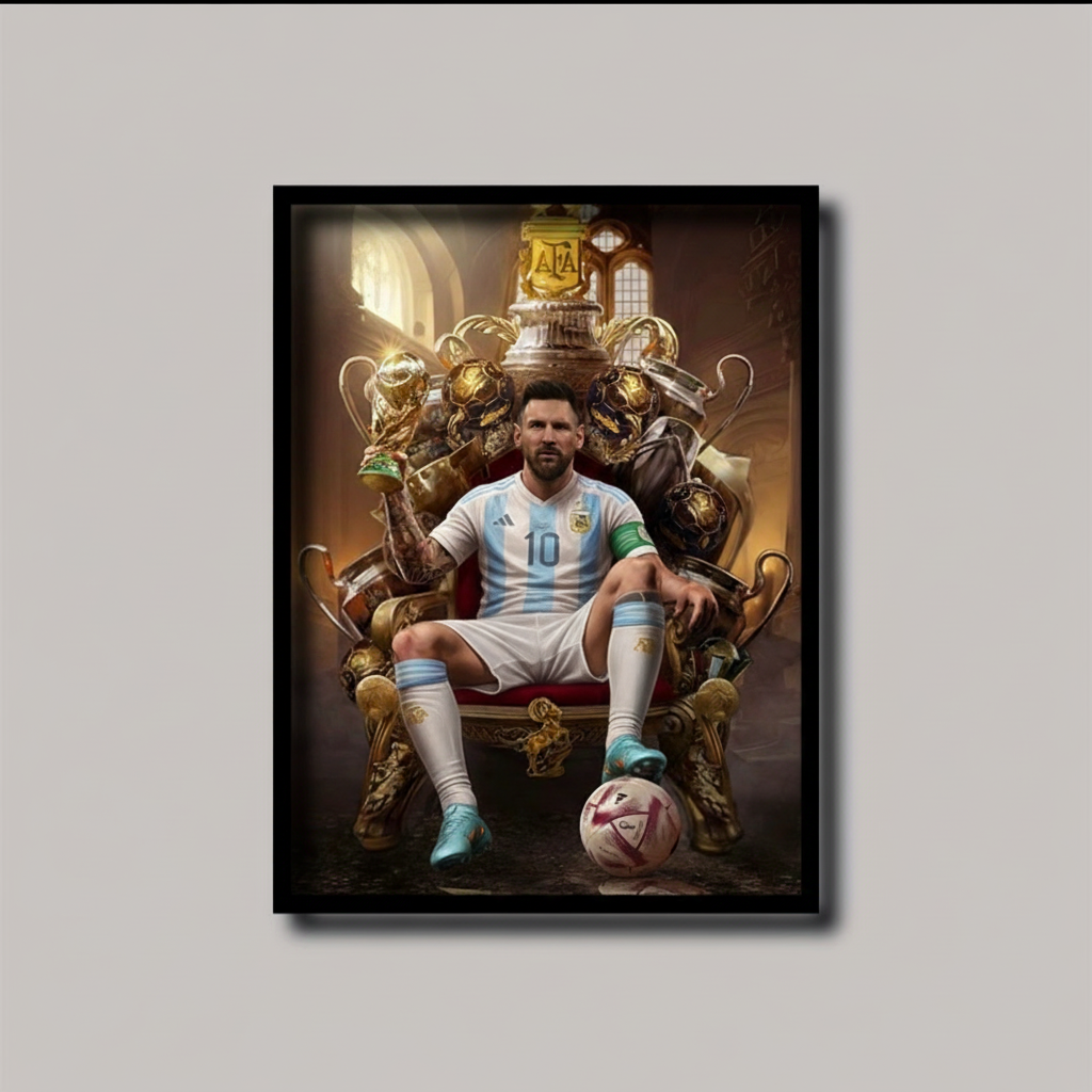 40x30 Messi Throne Frame